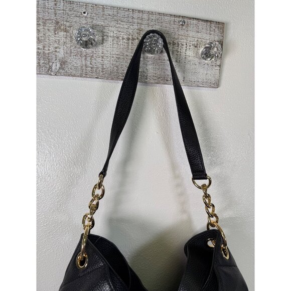 MICHAEL Kors Satchel Bag Black Leather Jamesport Two Way Adjustable Strap hobos - Picture 9 of 16